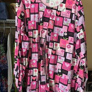 Support breast cancer scrub jacket